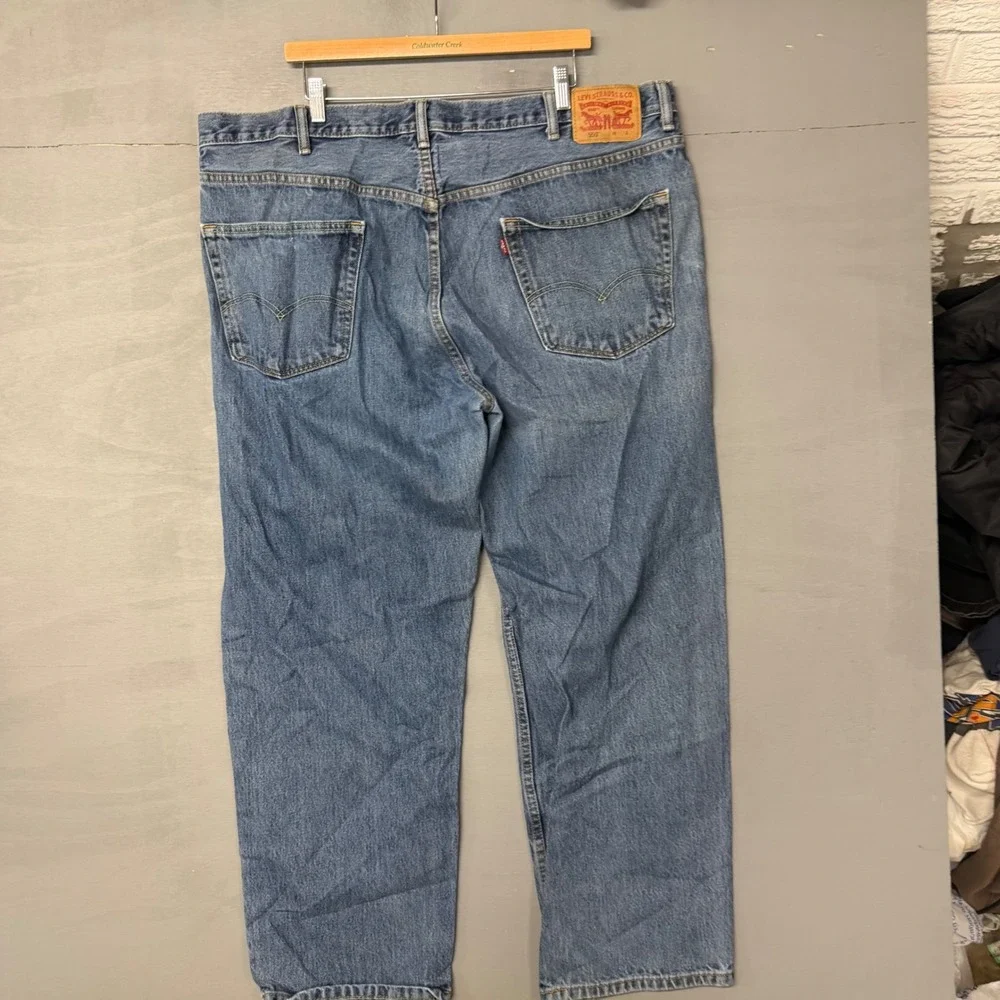 Levis 550 Relaxed Fit Tapered Leg Blue Denim Jeans Mens 44x30 Medium Wash 01550‎